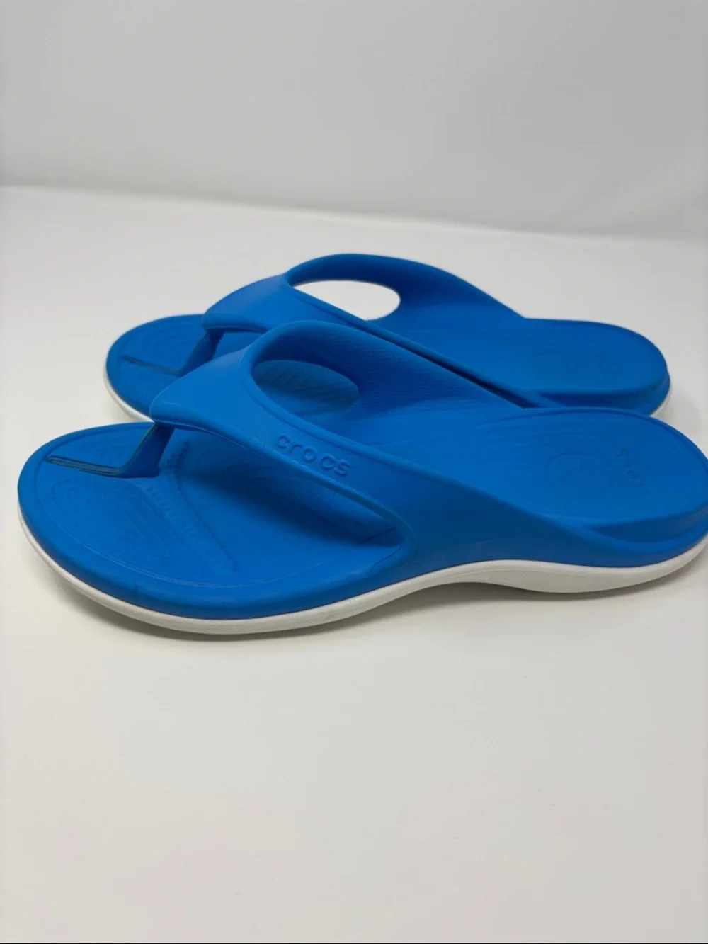 CROCS Royal Blue Foam Flip Thong Sandals